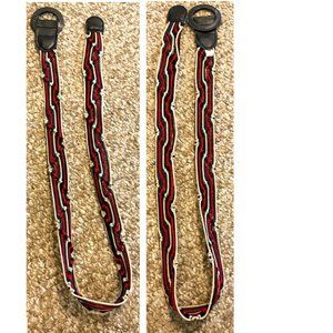 Adjustable Knot-Weave Vintage Belt in Red, White/Cream, & Blue